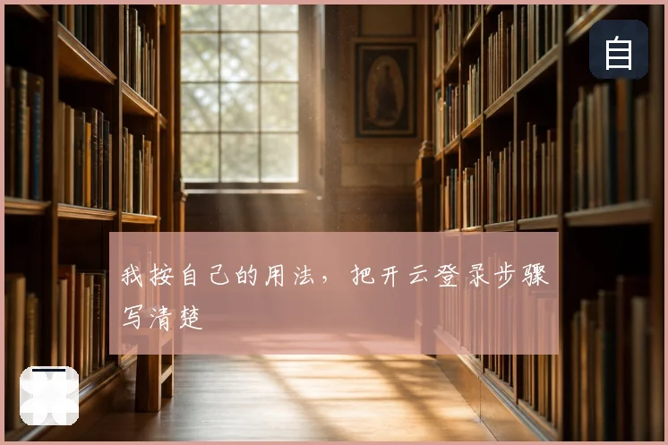 我按自己的用法,把开云登录步骤写清楚